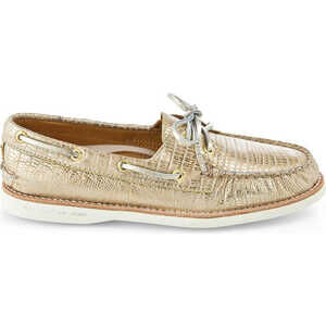 Sperry Women's Gold Cup Authentic Original Metallic 2-Eye Boat Shoes Gold Size 6
